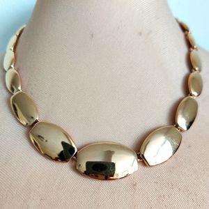 Vintage Monet Pebble Links Gold Plated Necklace
